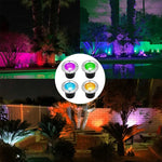 éclairage led imperméable ip65 rgb noir argenté moderne télécommande extérieur vacances