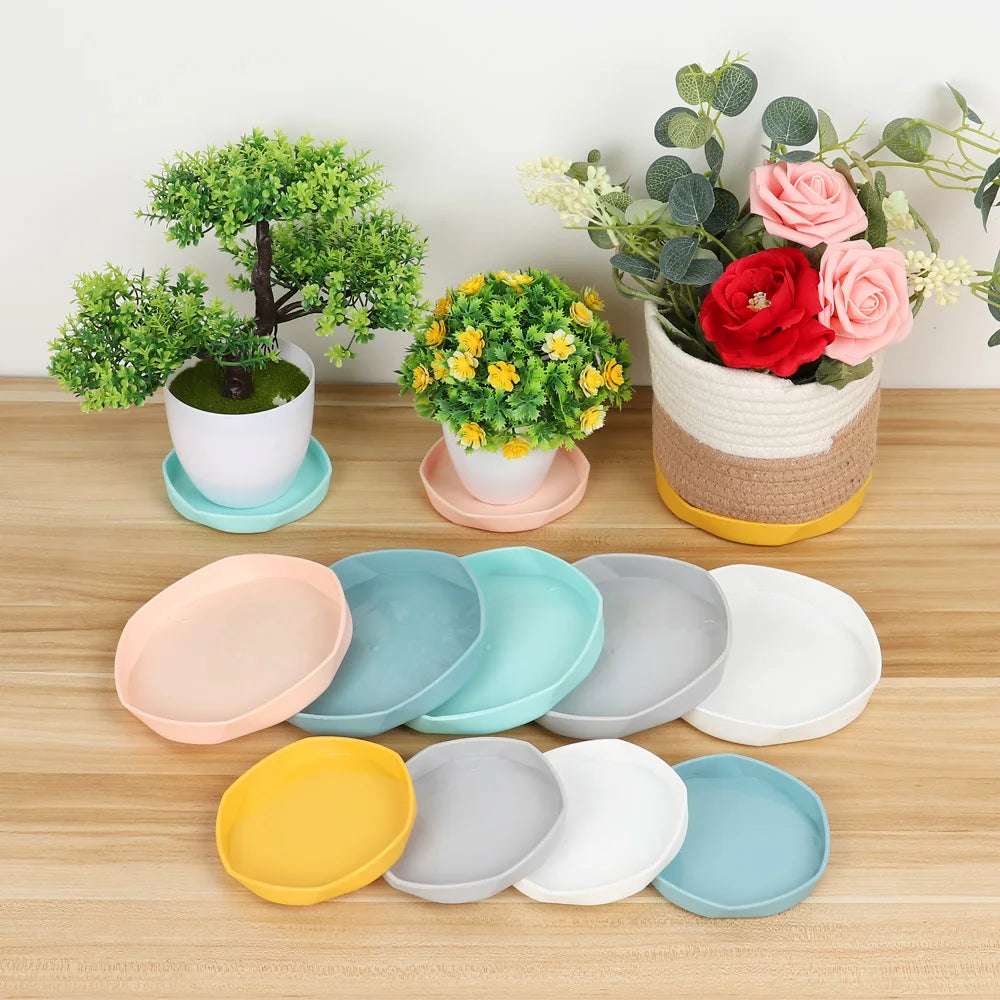 assiettes modernes plastique durable sauciers plante plateaux d'égouttement pots fleurs trépieds jardin intérieur extérieur