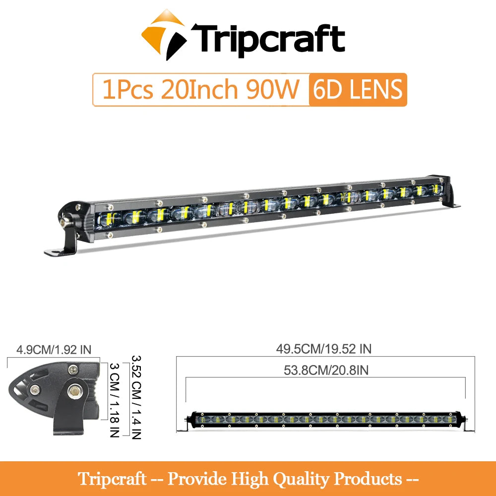 barre lumineuse led noire moderne 13 20 25 32 inches clips ip68 combo beam