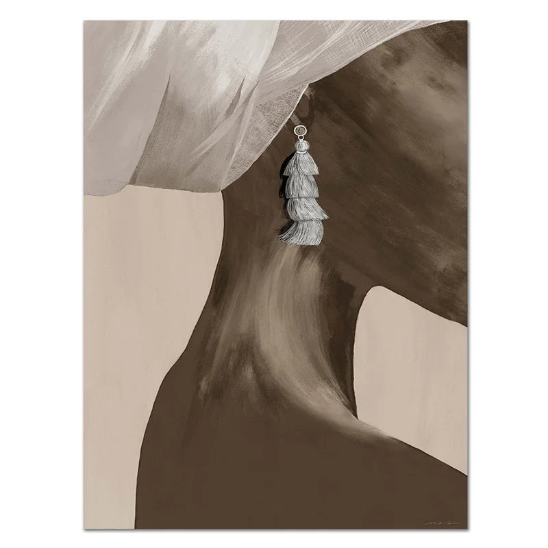 tableau toile moderne abstrait bleu gris beige noir décoration murale salon chambre minimaliste