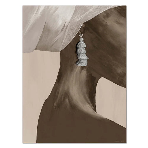 tableau toile moderne abstrait bleu gris beige noir décoration murale salon chambre minimaliste