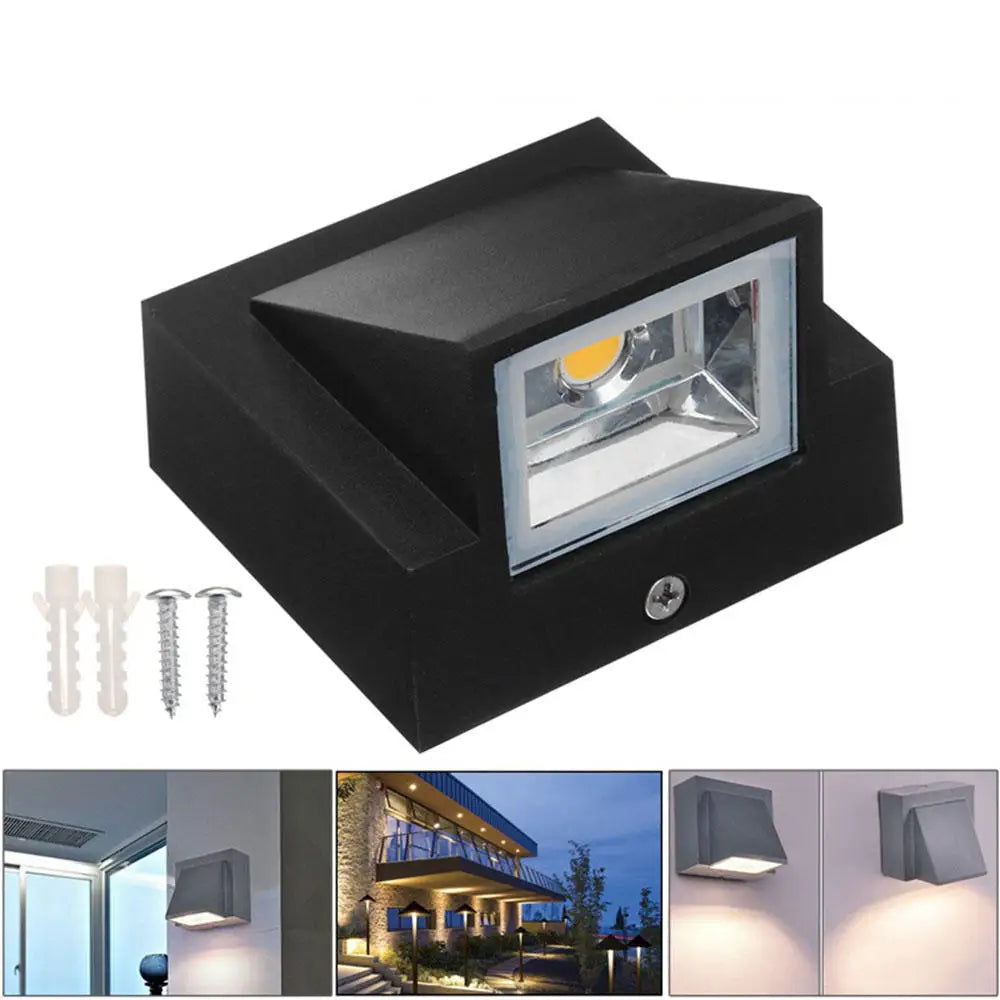 applique murale led noir contemporaine ip65 étanche 5w 10w naturel 4000k fixée mur