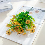 plantes artificielles multicolores fleurs simples modernes decoration exterieure couronne mariage chambre maison festival