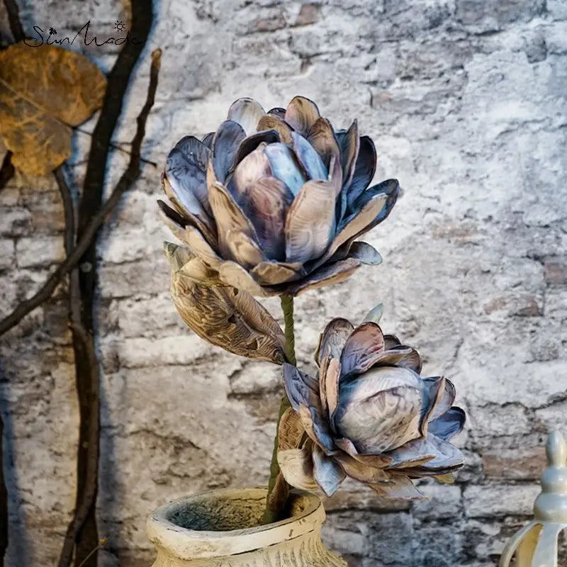 Bouquet de dahlia artificiel haut de gamme dans vase design