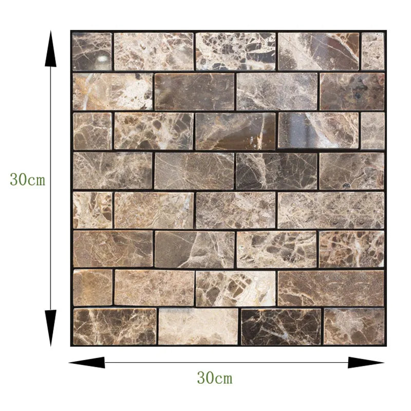 carreaux muraux marbrés adhésifs modernes résistants l'eau sans formaldéhyde respectueux environnement salon chambre enfants