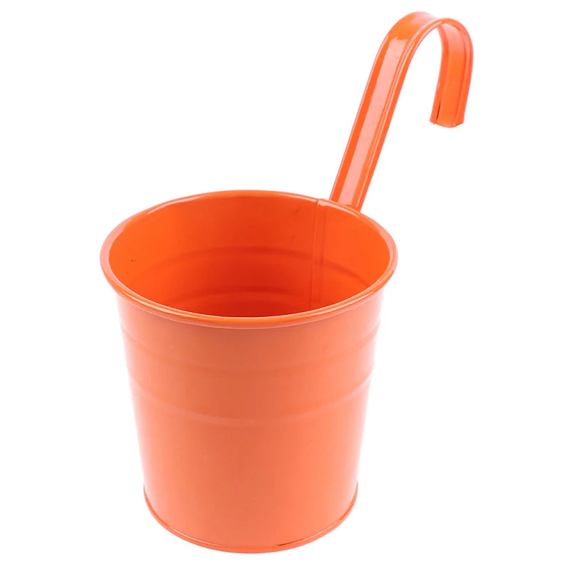 Pots fleurs fer rouge vert rose orange classiques anneau suspension mur balcon jardin moderne