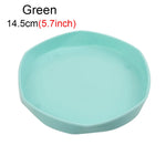 assiettes modernes plastique durable orange rose gris bleu jaune 11cm 14.5cm