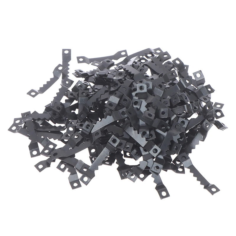 clips fixation métal dents scie noir 100 pièces 200 pièces