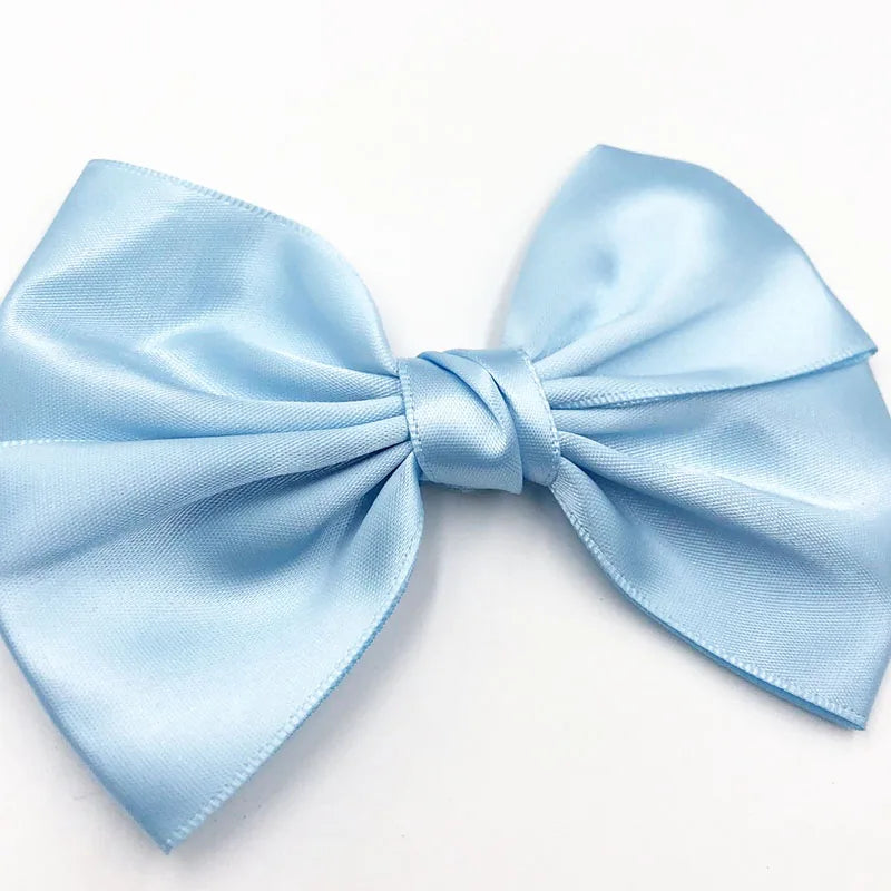 noeud papillon satiné rose clair gris rose rouge bleu clair beige noir blanc