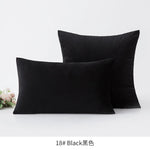 housse coussin violet velours doux décoration canapé chambre lit moderne unis 30x50cm 45x45cm