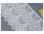 dentelle polyester coton 25cm 46cm blanc noir floral brodée translucide classique élégant clips emballage