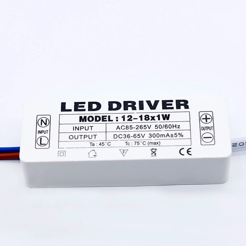 pilote led 300ma 120v 240v 3w 5w 7w 12w 18w 25w 36w alimentation ac90v