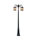 Lampadaire élégant classique or noir extérieur led ip65 certifié ccc