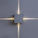 lampe murale moderne argentée chambre entrée étude quatre leds minimalistes