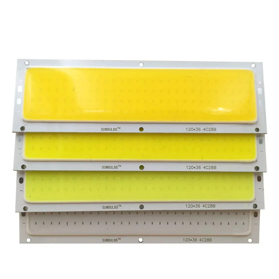 plaque led moderne 120x36mm blanc jaune grille led 12v