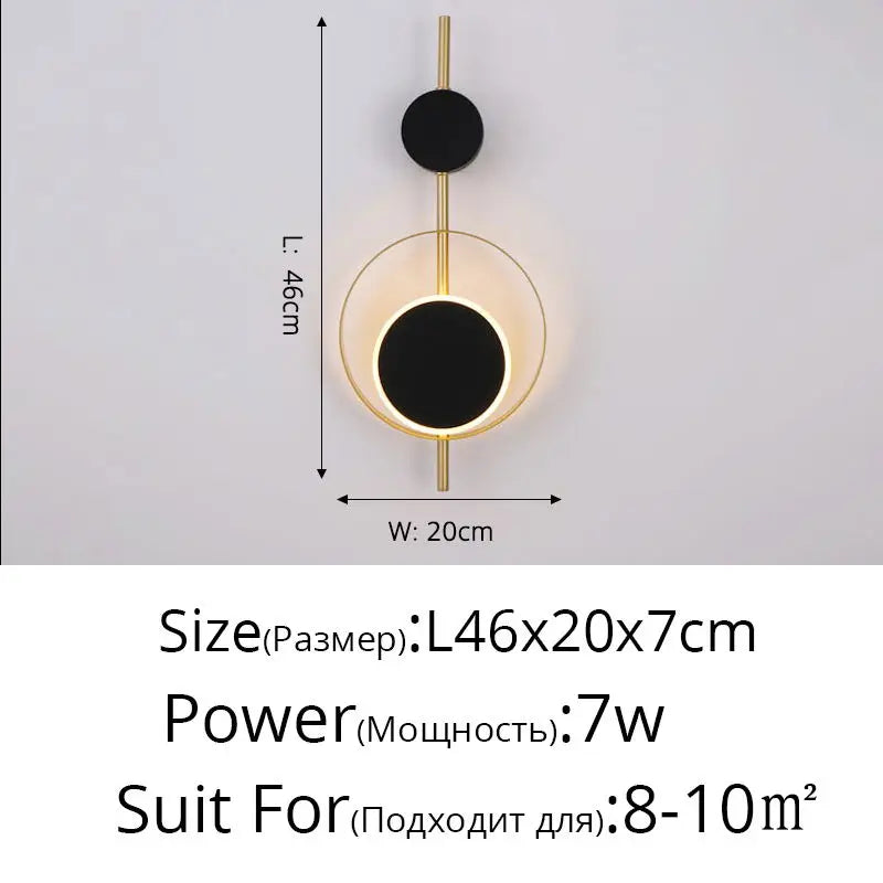 lampes murales décoratives modernes LED noir blanc vert foncé orange éclairage ambiance chambre salon