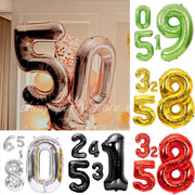 ballon chiffre or rose argenté brillant décoration anniversaire festive opaques