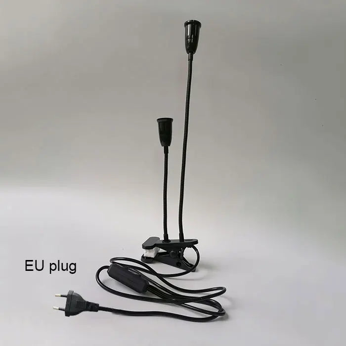 lampe flexible deux lumières pinces clipser blanc noir moderne fonctionnelle