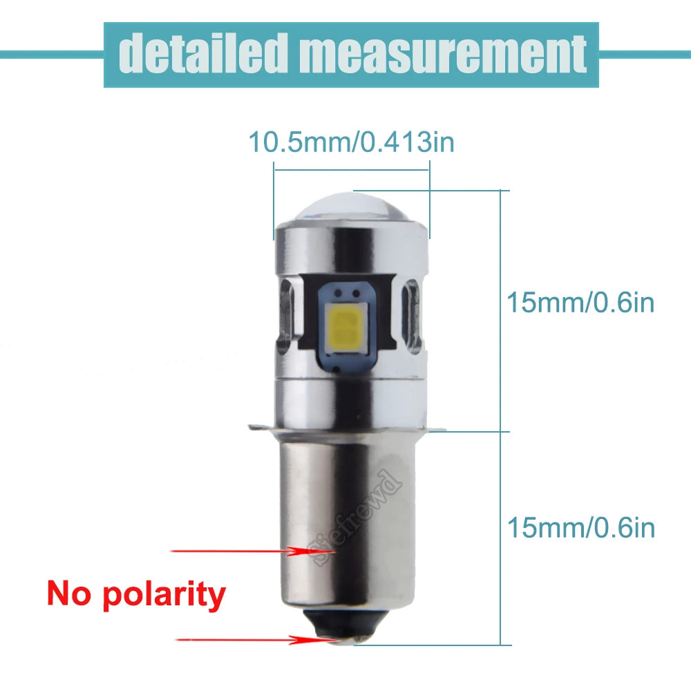 ampoule led p13.5s 12v 500lm argenté moderne lampe poche torche projecteur remplacem