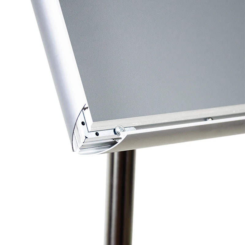 support publicitaire ajustable or argent noir hauteur réglable clips base ronde a3 a4 a2