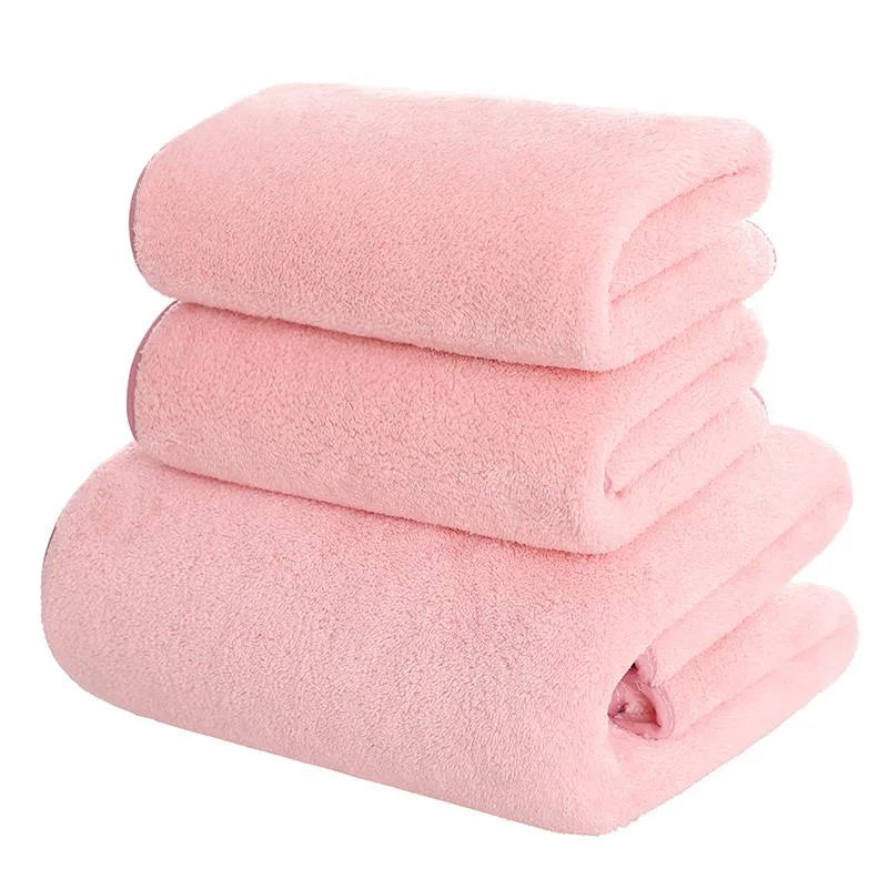 serviette bain rose douce absorbante non pelucheuse sèchage rapide lavable machine 70x140cm 90x180cm bordure