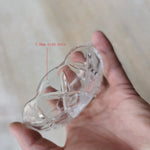 bol décoratif transparent moderne géométrique ligne croisée carré abat jour