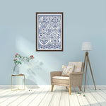 broderie kit toile coton rouge bleu gris motifs géométriques floral 11ct 14ct 18ct fil