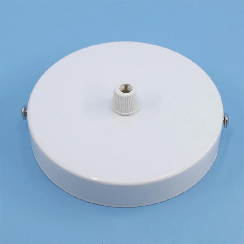 plaque suspension moderne noir blanc argenté métal rond