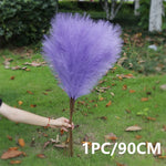 plumes artificielles rustiques décoration table mariage blanc roseclair