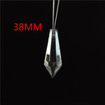 cristal transparent facetté forme stalactite lustre suspendu décoration luminaire moderne