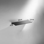 étagère murale moderne acier inoxydable noir vis fixations rangement salle bain minimaliste cosmétiques plantes