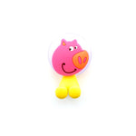 porte brosses dents animaux rose vert blanc jaune suction mur decoratif enfants