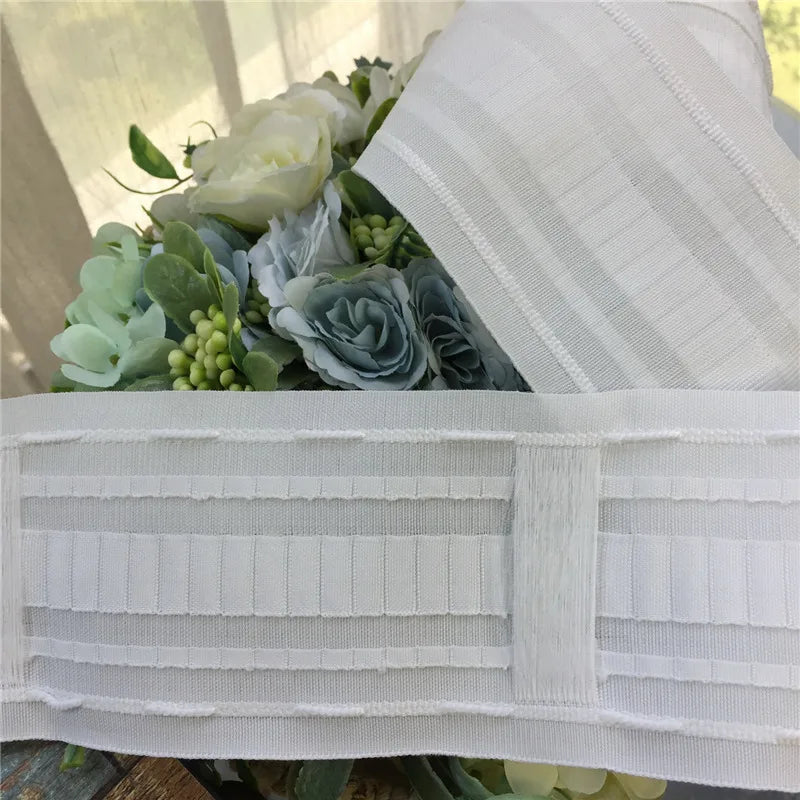 rideaux polonais ruban plissé clips polyester 10m 20m 30m 5m blanc moderne