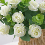 bouquet fleurs artificielles roses feuilles naturel mariage anniversaire décoration intérieur