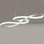 Suspension lumineuse moderne or blanc noir contemporain fixée chaînes