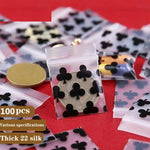 sachets plastique transparents motif cœurs noirs fermeture glissière pratique utilitaire variété tailles