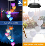 Mobile lumineux solaire oiseaux stylisés couleurs vives moderne extérieur LED changeantes