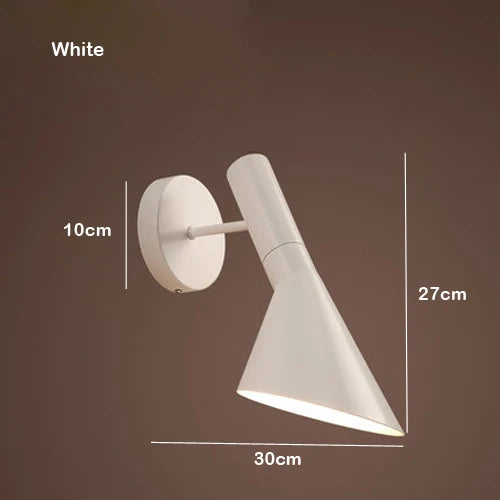 applique murale moderne minimaliste noir blanc fixée mur interrupteur bouton led chambre cuisine étude