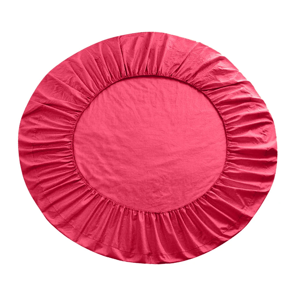 draps lit ronds coton extra doux couverture respirante diamètre large couleur