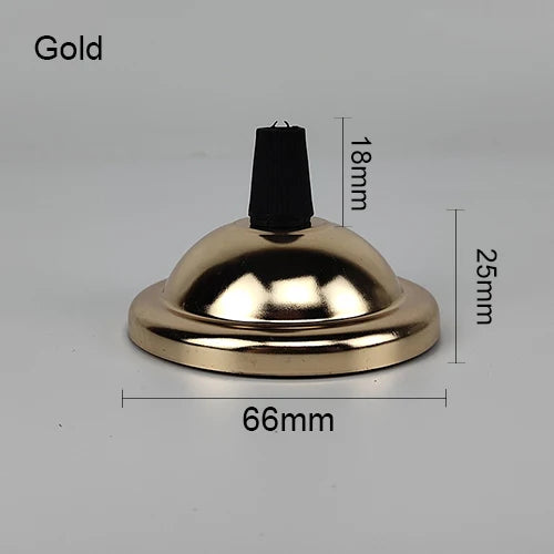 support lampe moderne vis fixations 18mm 25mm 66mm noir blanc doré cuivre