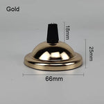 support lampe moderne vis fixations 18mm 25mm 66mm noir blanc doré cuivre