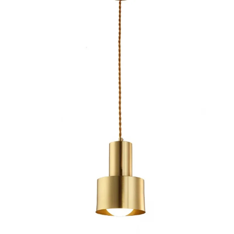 lampe suspendue dorée moderne minimaliste chaîne fil électrique interrupteur salon chambre