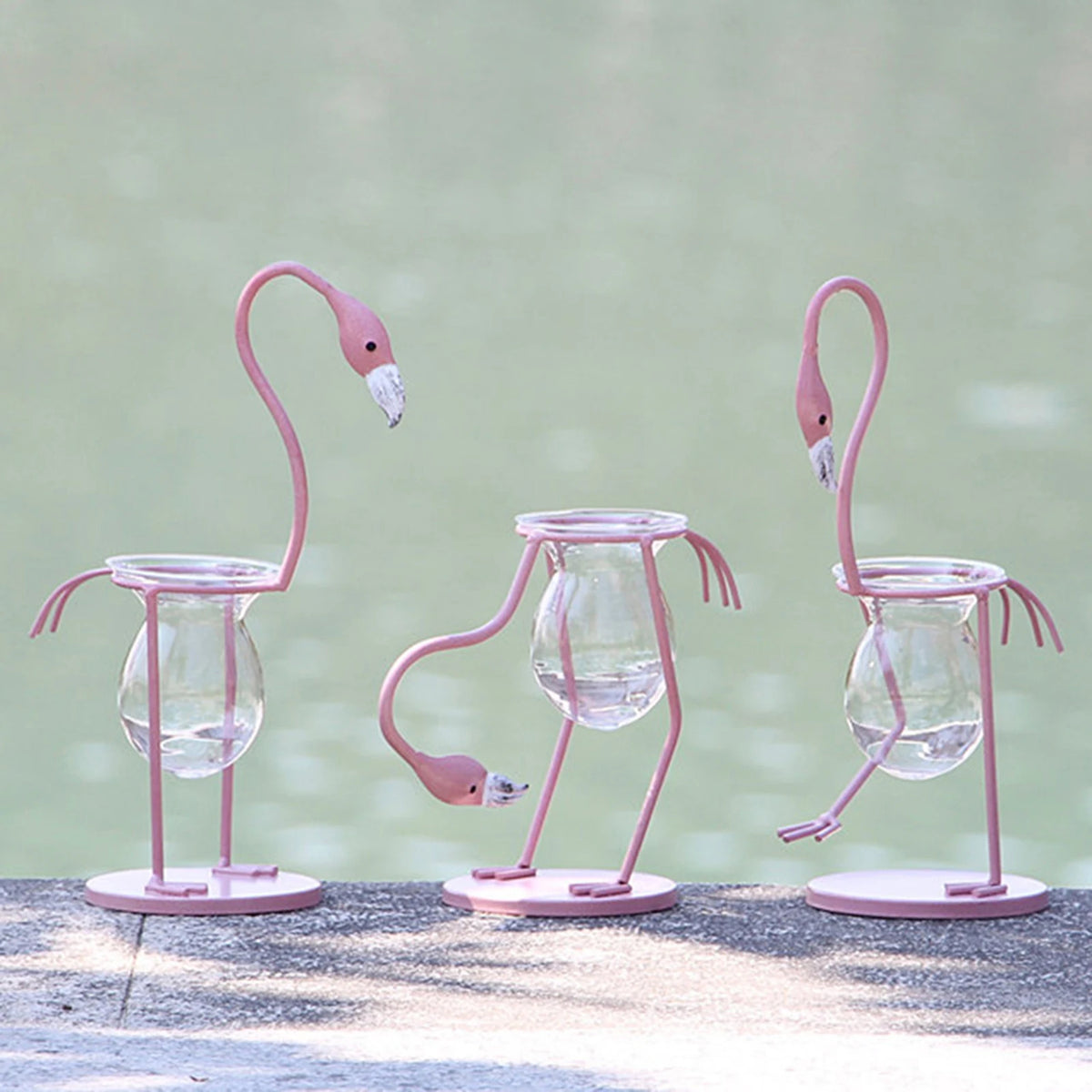Porte plante design flamant rose Ombre Interieur
