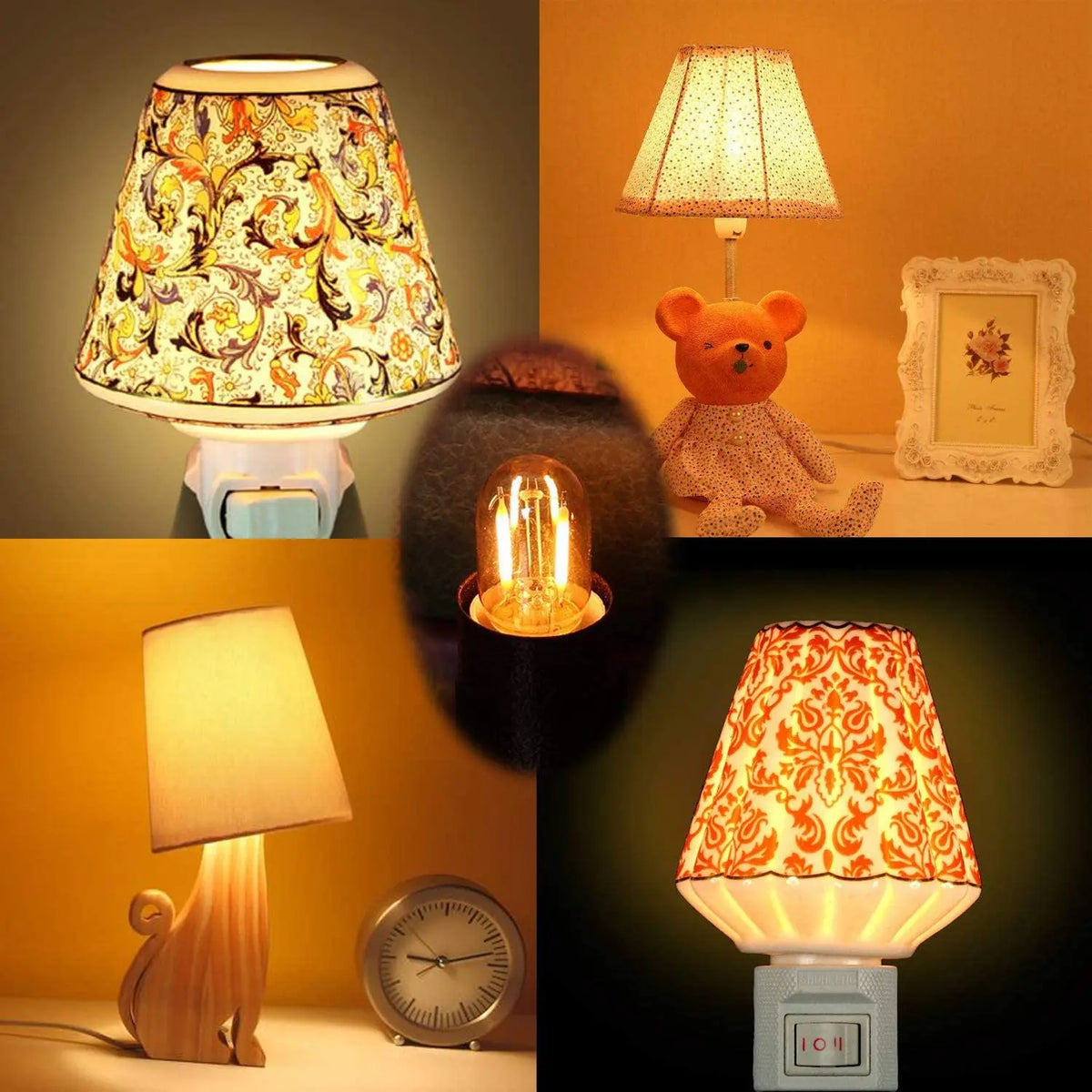 ampoules led filament vintage e12 e14 transparentes dorées 220v 25000h 2200k