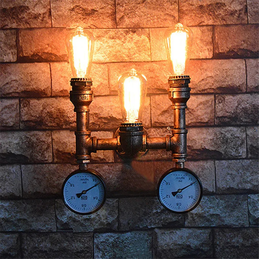 lampe murale industrielle métal vieilli bronze éclairage quotidien chambre salon cuisine étudié entree sdb