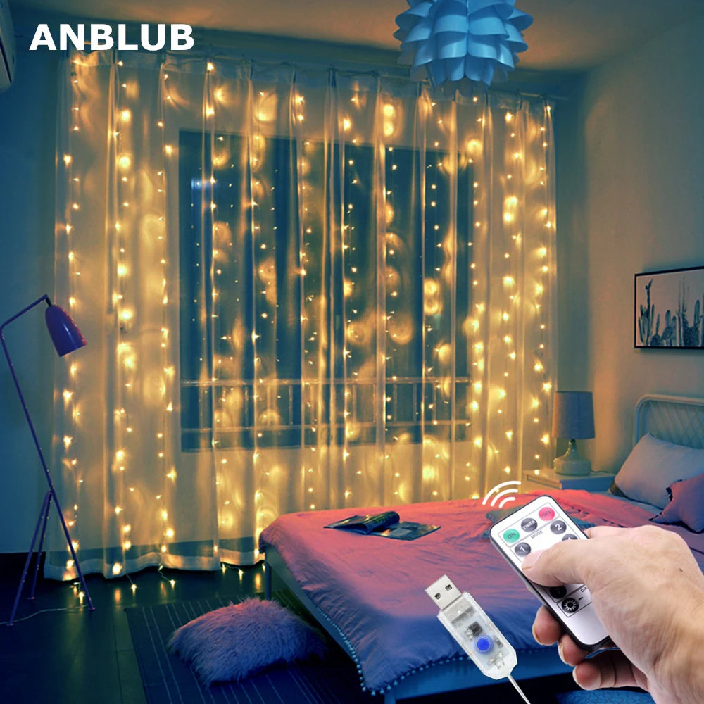guirlande lumineuse led multicolore blanc chaud froid décoration intérieure noël mariage vacances télécommande usb