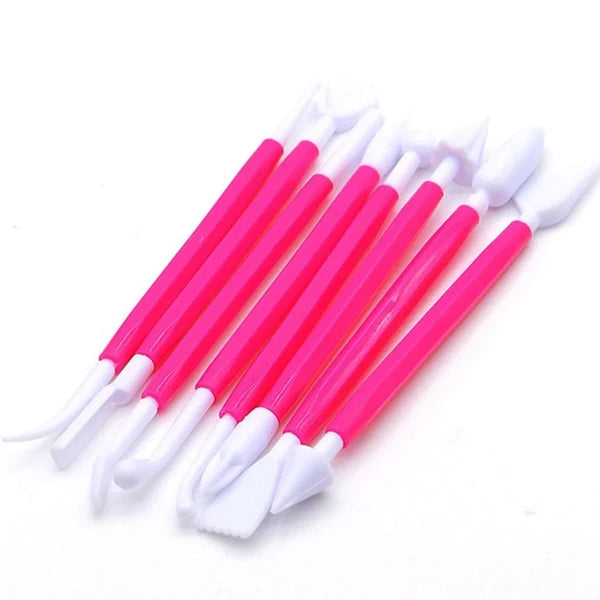 pinceaux outils modelage pâte modeler pâtisserie décoration gâteau plastique couleur assortie