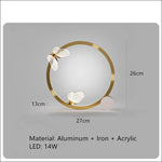 décoration moderne applique murale papillons or luminaire cuisine salle manger minimaliste