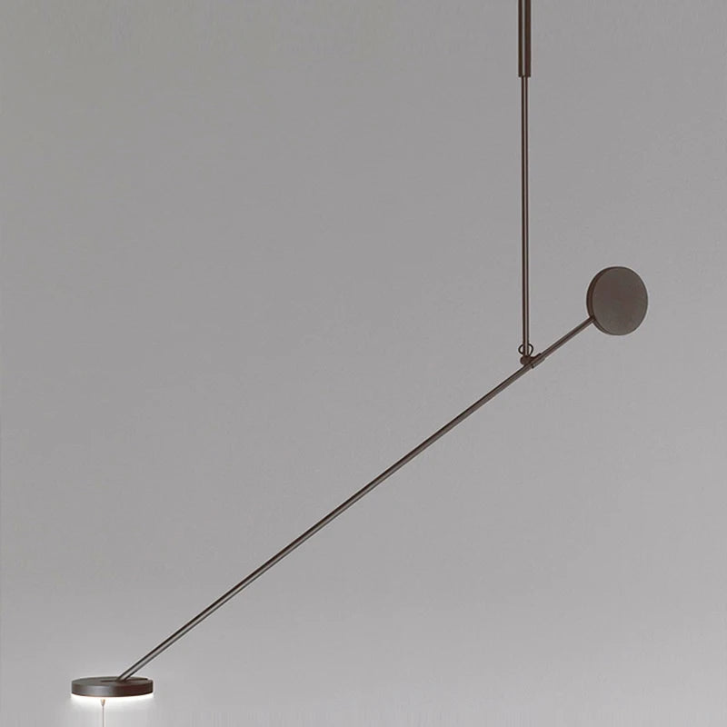 Suspension lumineuse moderne noire circulaire minimaliste fixation chambre salon