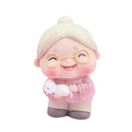 décoration gâteau résine figurines motifs floraux blanc rose mignon cartoony angel pattern